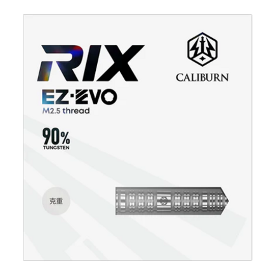 Caliburn Rix EZ-EVO R4 steel darts Auf dem Bild sieht man die Caliburn Rix EZ-EVO R4 Steeldarts. Diese Steeldarts sind speziell für Dartspieler entwickelt.