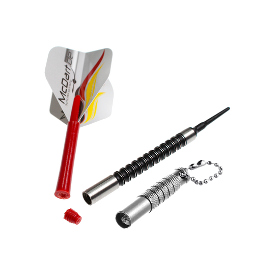 Das Bild zeigt noch einmal einen Bullet Shaftrest Entferner in Silber. Es ist ein Werkzeug zum Entfernen von Shaftrests bei Dartpfeilen.