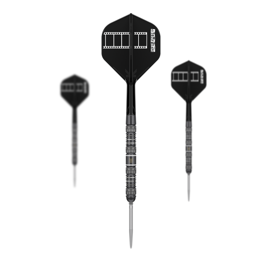 Das Foto präsentiert das Set der Target Chris Dobey 95K Swiss Point Steeldarts. Es eignet sich ideal für Dartspieler jeder Erfahrungsstufe.