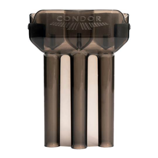 Condor DUAL Dartcase Dies ist ein schwarzes Dartcase der Marke Condor. Es hat ein kompaktes Design mit Platz für mehrere Darts.