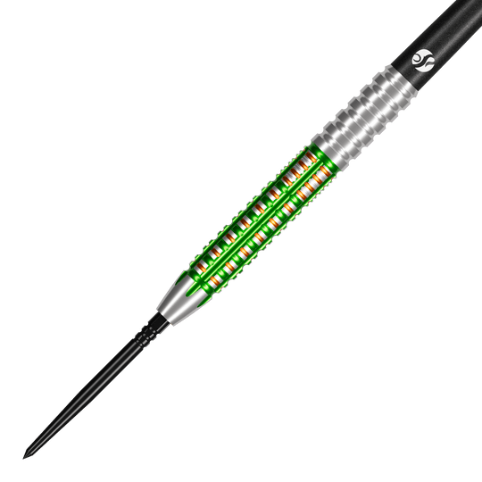 Zu sehen ist ein Set Shot Pro Series Willie O'Connor MatchDart Steeldarts. Die Darts liegen nebeneinander.