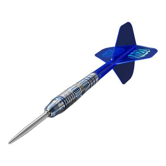 Abgebildet sind die Target Japan Mizu Series 03 Swiss Point Steeldarts. Diese Darts überzeugen durch ihre besondere Verarbeitung.