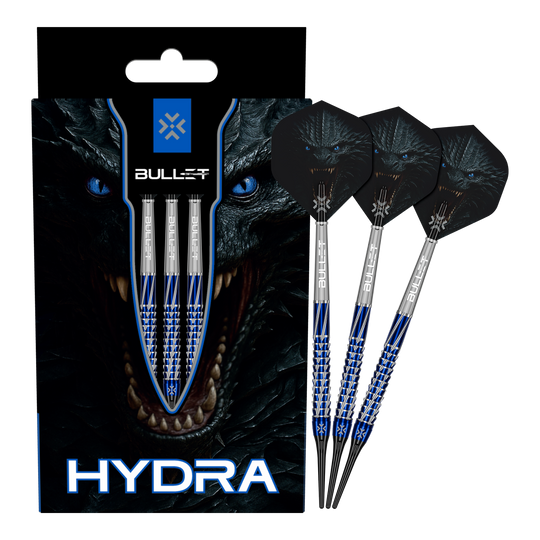 Bullet Hydra Softdarts - 20g Darts werden vollständig und aus mehreren Winkeln gezeigt. Das Bild vermittelt einen vollständigen Eindruck des gesamten Produkts.