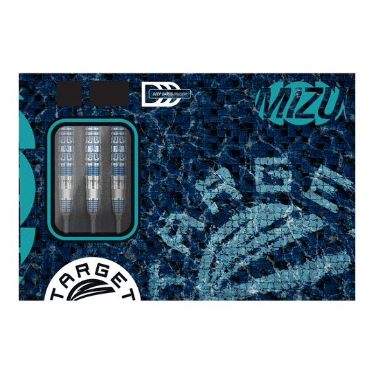 Target Japan Mizu Series 01 Swiss Point Steel Darts Die Target Japan Mizu Series 01 Swiss Point Steeldarts werden hier gezeigt. Sie verbinden hochwertige Verarbeitung mit einem stilvollen Aussehen.