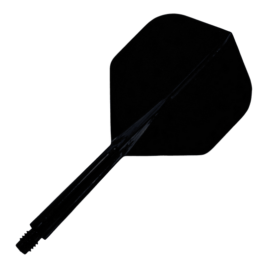 Evolution EVO1 Flight Shaft System - Black Abgebildet ist das Evolution EVO1 Flight-Shaft-System in Schwarz. Das Produkt wird einzeln vor weißem Hintergrund präsentiert.