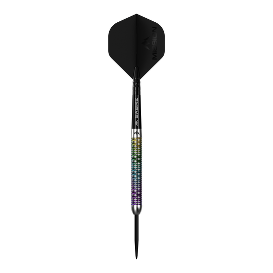 Abgebildet sind die Mission Kaleidos Steeldarts. Die Darts sind deutlich und von nah zu sehen.