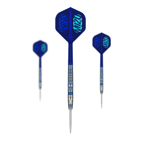 Target Japan Mizu Series 01 Swiss Point Steel Darts Abgebildet ist das Produkt Target Japan Mizu Series 01 Swiss Point Steeldarts. Es handelt sich um spezielle Steeldarts aus der Mizu Serie von Target.