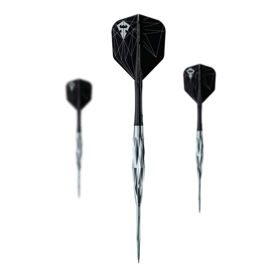 Auf dem Bild sind die Caliburn Starships Series Hyperion Steeldarts im Set zu sehen. Sie eignen sich perfekt für Steeldart-Enthusiasten.