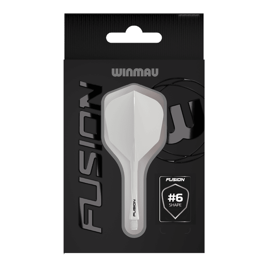 Winmau Fusion Flight Shaft System No6 Solid White Das Bild zeigt das Winmau Fusion Flight-Shaft-System No6 Solid White. Es handelt sich um ein weißes Dart-Zubehör.