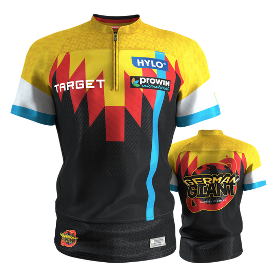 Target Gabriel Clemens dart shirt 2027 Zu sehen ist das Target Gabriel Clemens Dartshirt 2027. Es handelt sich um ein Dartshirt für Fans von Gabriel Clemens.