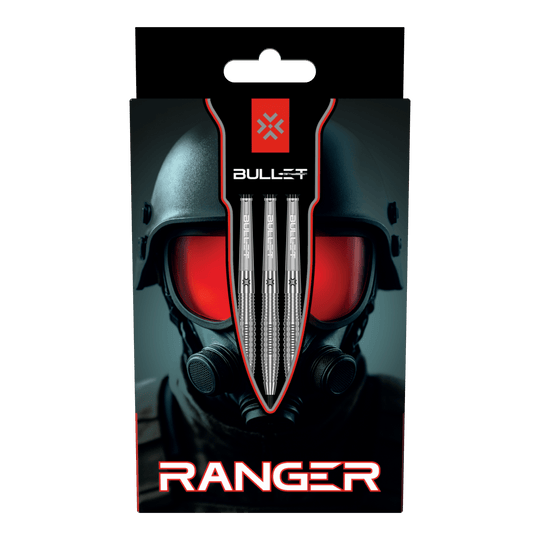 Bullet Ranger steel darts Zu sehen sind die Bullet Ranger Steeldarts. Die Darts sind in einer Dreiergruppe dargestellt.