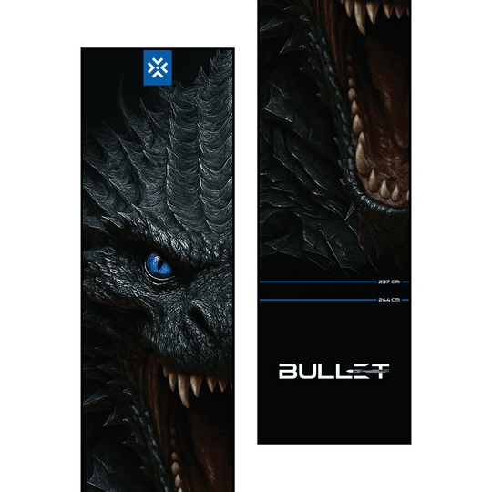 Bullet Hydra Dartmatte ist klar abgebildet. Sie schützt den Boden beim Dartspiel.