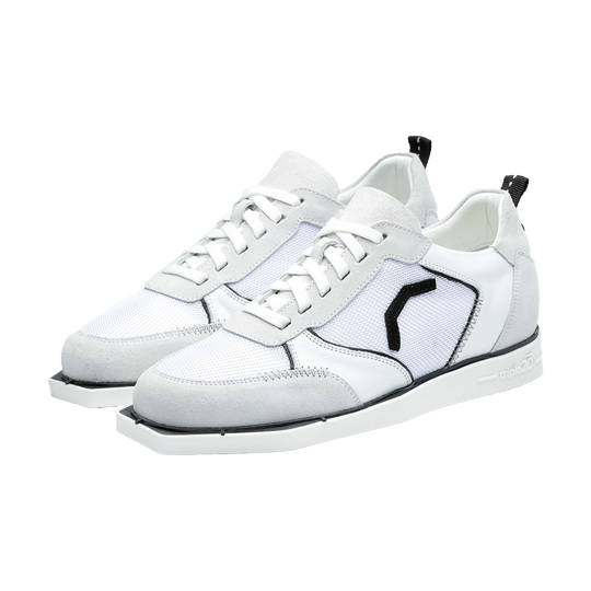 Triple20 Textile Leather Dart Shoes - White Black