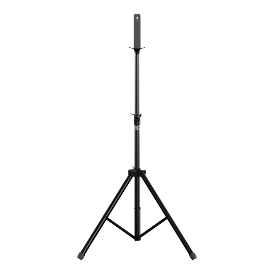 Target Dartboard Stand Das Bild zeigt einen Target Dartboard Stand mit einem stabilen, dreibeinigen Stativ. Der Ständer ist höhenverstellbar und eignet sich zum Aufhängen eines Dartboards.