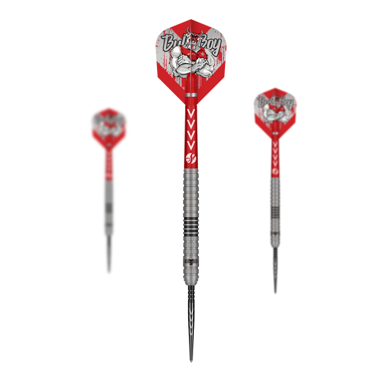 Shot Michael Smith Series 2 Turbo Point steel darts Das Bild zeigt ein Set der Shot Michael Smith Series 2 Turbo Point Steeldarts. Das Set ist geeignet für alle Dartspieler.