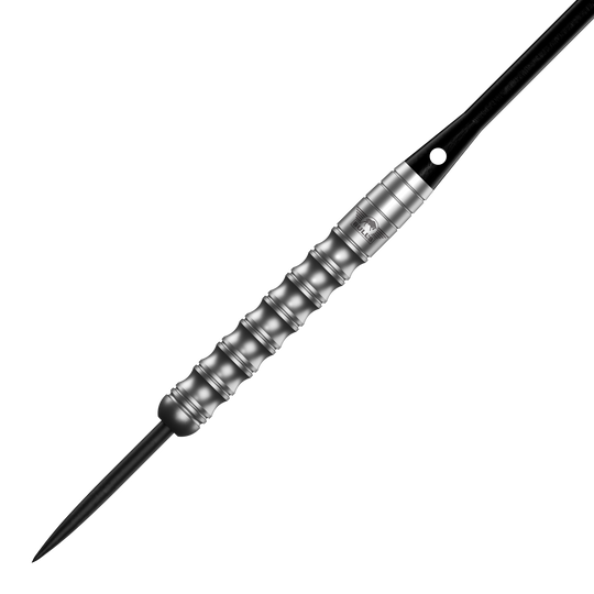 Zu sehen sind die Bulls NL Chaos Green Steeldarts mit 24g. Zwei grüne Steeldarts werden dargestellt.