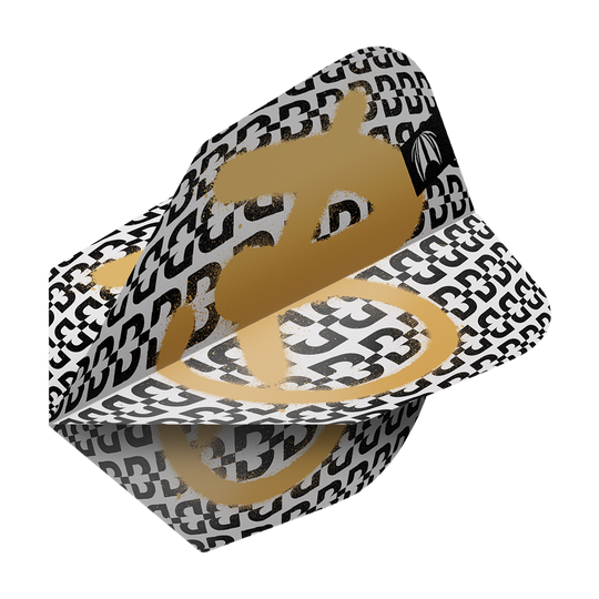 Das Foto illustriert die Target Pro Ultra Bolide Envy No6 Flights als 3er-Set. Sie dienen als Dart-Zubehör zur Stabilisierung der Pfeile.