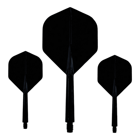 Evolution EVO1 Flight Shaft System - Black Dieses Bild zeigt das Evolution EVO1 Flight-Shaft-System in Schwarz. Es ist deutlich das Design und die Form des Produkts zu erkennen.