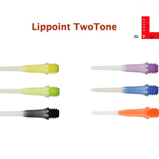 lipymcnZ7IK86Y0Q Das Bild zeigt verschiedene Lippoint Two Tone Spitzen in unterschiedlichen Farben. Oben steht der Produktname „Lippoint TwoTone“ und das Logo der Marke ist ebenfalls sichtbar.