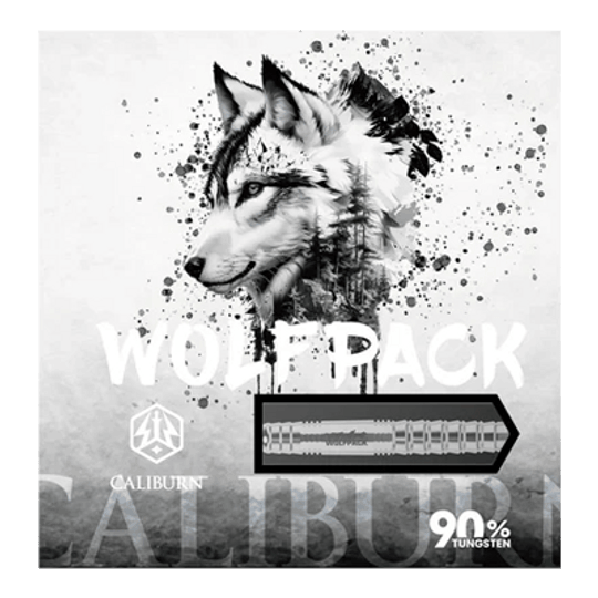 Zu sehen ist der Caliburn Wolfpack W6 Steeldart mit einem Gewicht von 22 Gramm. Das Produkt eignet sich besonders für präzises Dartspiel.