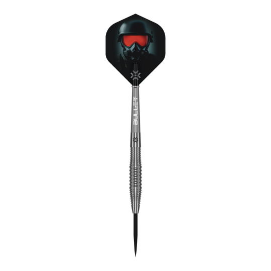 Gezeigt wird ein einzelner Bullet Ranger Steeldarts. Dieses Produkt eignet sich für Steeldartspiele.
