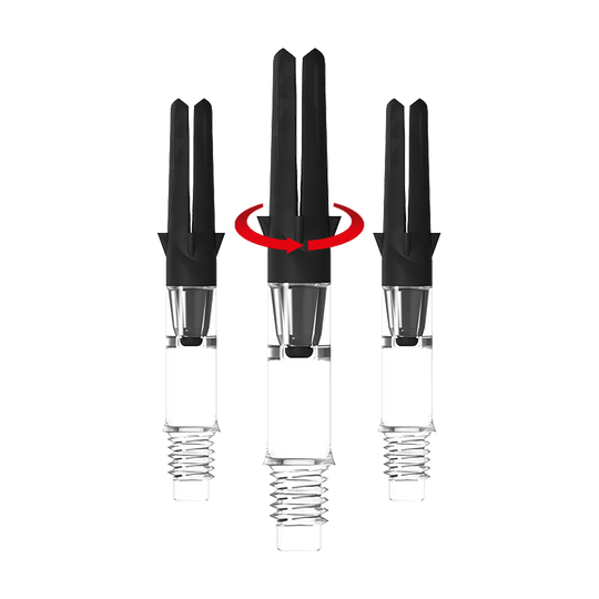 L-L-Style-Shaft Carbon Silent Straight - Clear Das Bild zeigt das Produkt L-Style L-Shaft Carbon Silent Straight Clear OhneKappen 32mm 1Set Symbol. Vermutlich handelt es sich um einen Dart-Schaft.