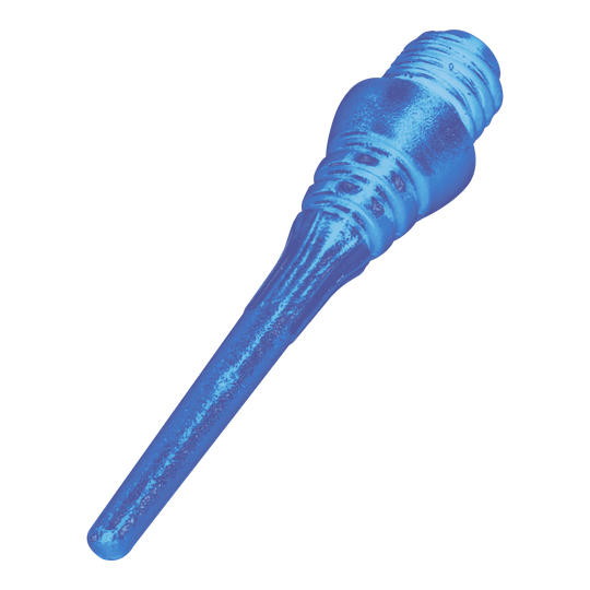 Winmau Triton Softtip Points Softdartspitzen (50-er Pack) Das Bild zeigt eine blaue Softdartspitze. Sie hat ein gewindeartiges Ende und besteht aus Kunststoff.