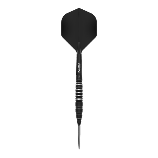 Abgebildet sind die Red Dragon Sable Bomb Switch Point Steeldarts. Diese Darts zeichnen sich durch ihre hochwertige Verarbeitung und spezielle Spitzen aus.