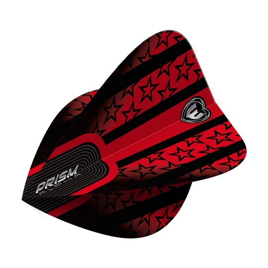 Winmau Alpha Red Black Stars Kite Flights