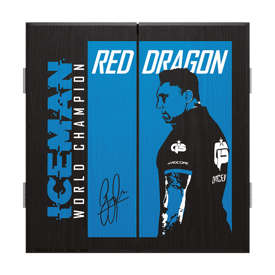 Red Dragon Gerwyn Price dartboard cabinet