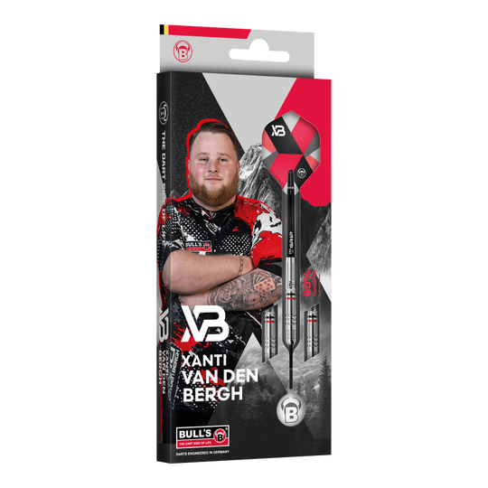 Das Foto zeigt die Bulls Xanti Van Den Bergh Steeldarts - 22g. Sie bieten höchste Qualität für jedes Spielniveau.