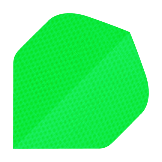 Nylon Fabric Flights N5 - Standard - Neon Green Das Bild zeigt einen Dartflight aus Nylonstoff in der Farbe Neongrün. Die Oberfläche hat eine feine, strukturierte Textur.