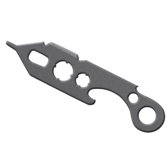 Das Bild zeigt das Produkt "Dart Multitool". Es ist ein kompaktes, multifunktionales Werkzeug aus Metall.