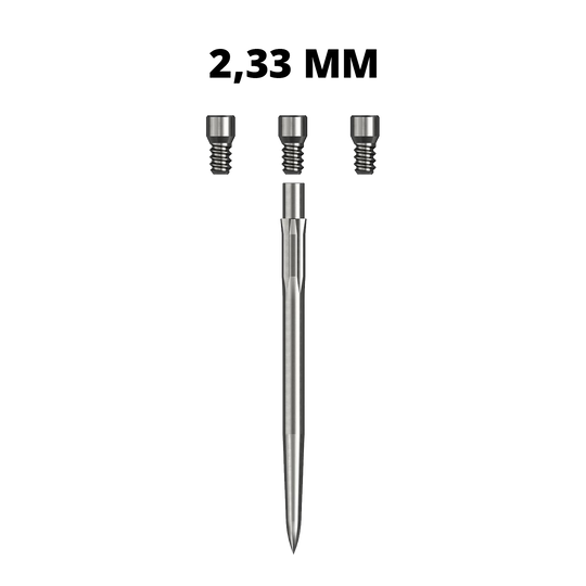 Caliburn System Spigots Abgebildet sind Caliburn Evo System Steeldartspitzen vom Typ Spigot, 23,3mm. Diese Spitzen sind speziell für Steeldarts entwickelt.