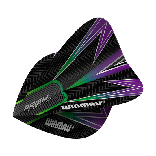 Winmau Alpha Black Green Purple Kite Flights