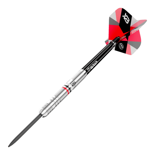 Hier sieht man die Bulls Xanti Van Den Bergh Steeldarts - 22g. Ideal für Turnierspieler und Hobby-Dartspieler.