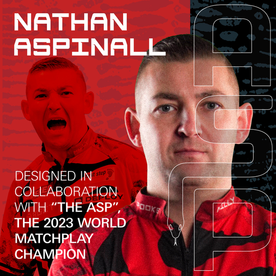 Gezeigt werden Target K-Flex Nathan Aspinall No2 Standard Flights. Die Flights sind Teil einer professionellen Dart-Ausstattung.